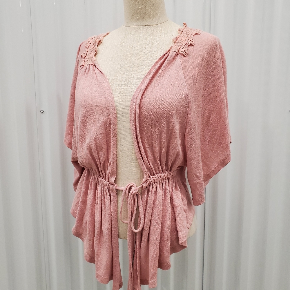 Pink Lace Shrug